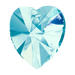 Swarovski Pendants Xilion Heart (6228) Aquamarine AB - Bluestreak Crystals