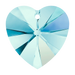 Swarovski Pendants Xilion Heart (6228) Aquamarine AB - Bluestreak Crystals