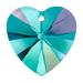 Swarovski Pendants Xilion Heart (6228) Blue Zircon AB - Bluestreak Crystals