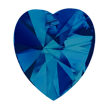 Swarovski Pendants Xilion Heart (6228) Crystal Bermuda Blue P - Bluestreak Crystals
