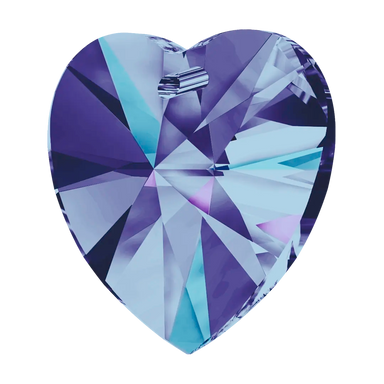 Swarovski Pendants Xilion Heart (6228) Crystal Heliotrope - Bluestreak Crystals