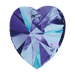 Swarovski Pendants Xilion Heart (6228) Crystal Heliotrope - Bluestreak Crystals