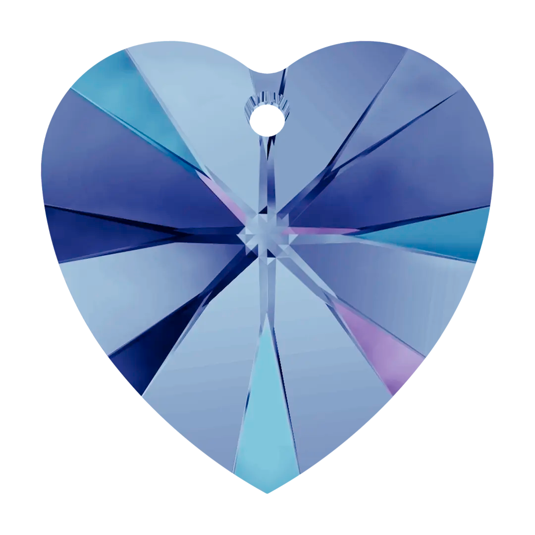 Swarovski Pendants Xilion Heart (6228) Crystal Heliotrope - Bluestreak Crystals