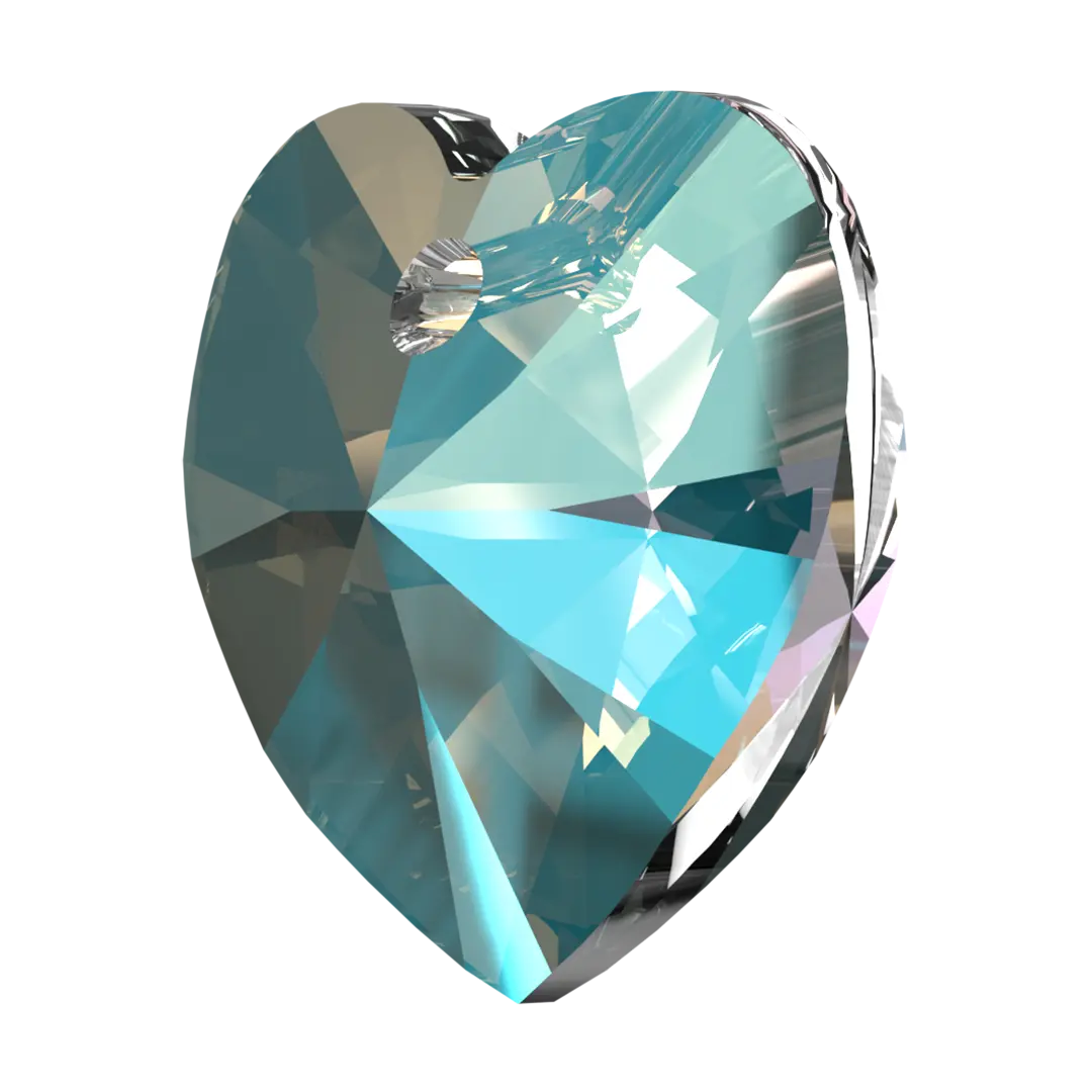 Swarovski Pendants Xilion Heart (6228) Crystal Shimmer - Bluestreak Crystals