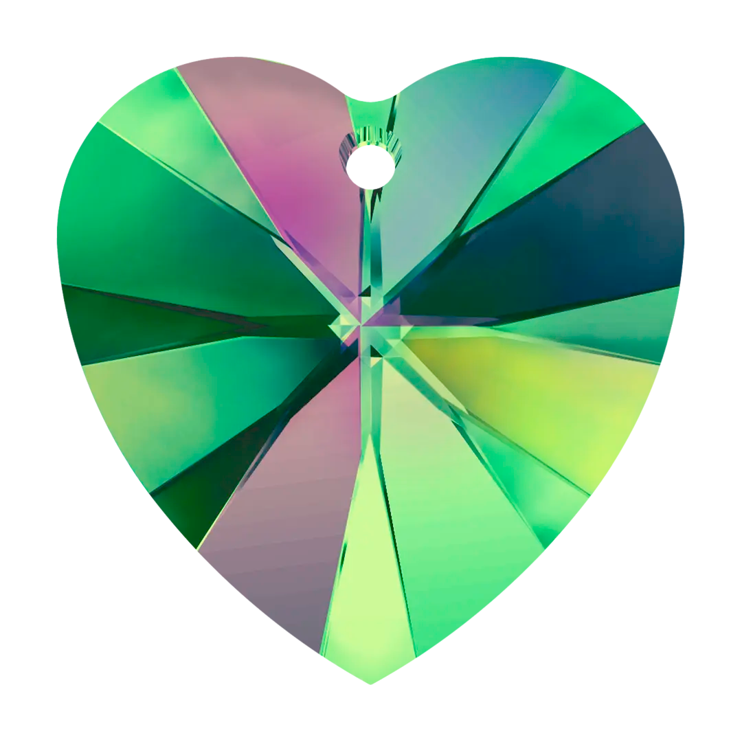 Swarovski Pendants Xilion Heart (6228) Crystal Vitrail Medium - Bluestreak Crystals
