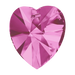 Swarovski Pendants Xilion Heart (6228) Fuchsia - Bluestreak Crystals