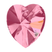 Swarovski Pendants Xilion Heart (6228) Light Rose AB - Bluestreak Crystals