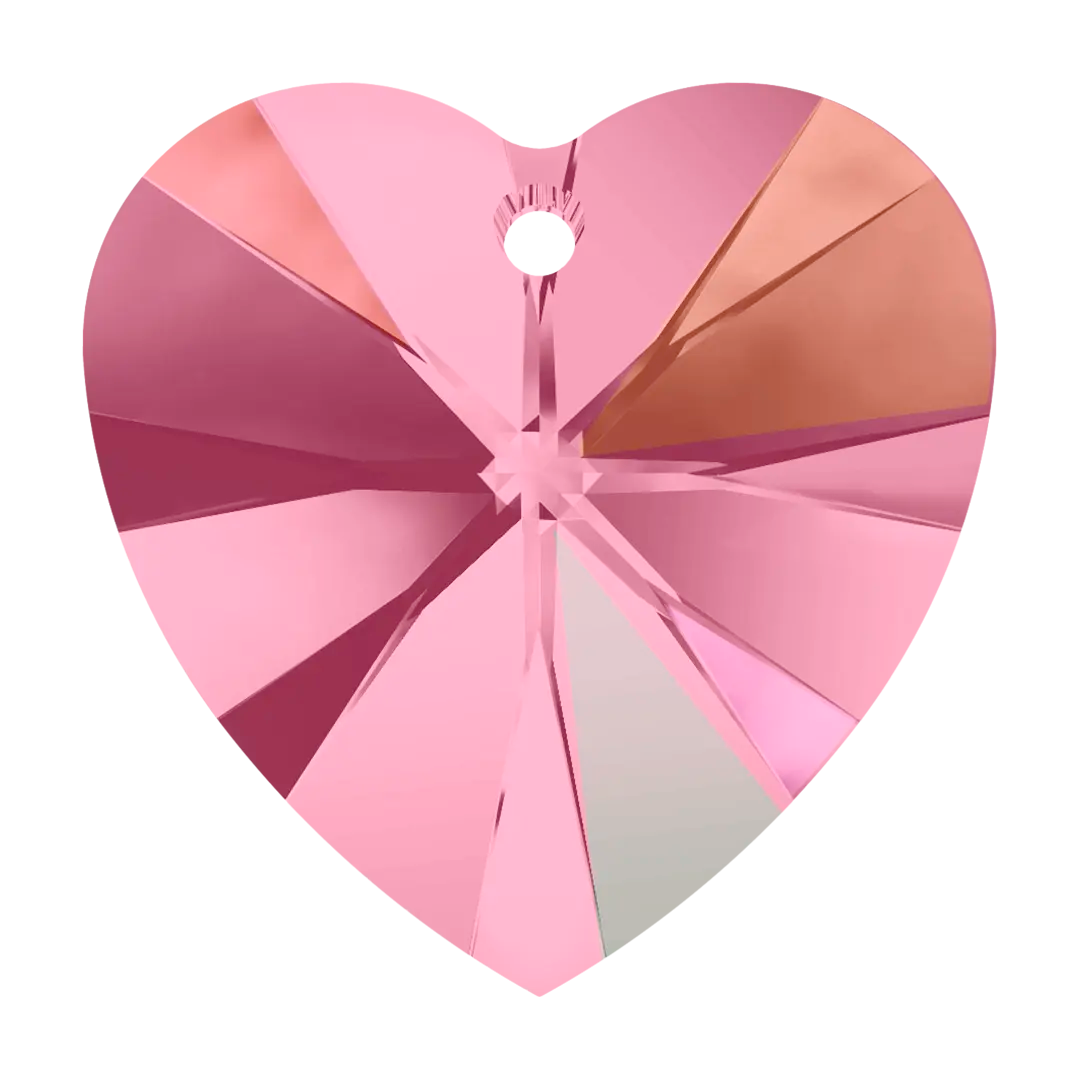 Swarovski Pendants Xilion Heart (6228) Light Rose AB - Bluestreak Crystals