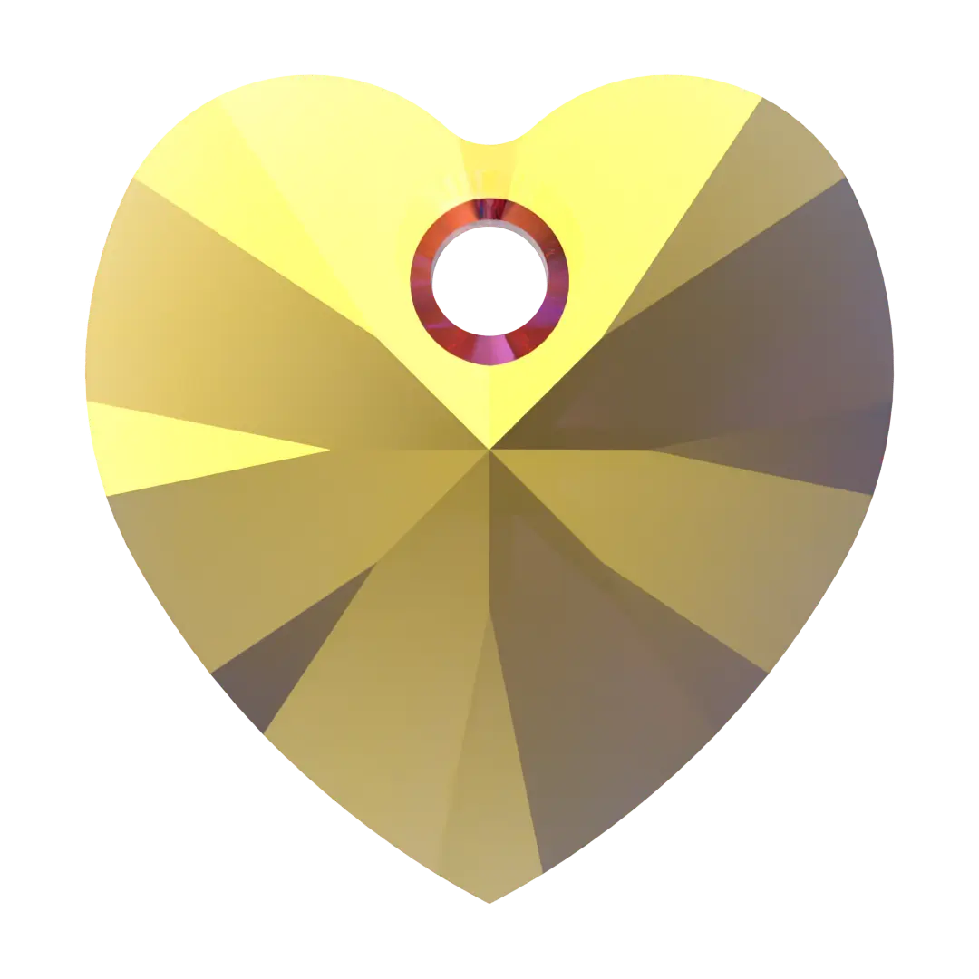 Swarovski Pendants Xilion Heart (6228) Light Siam AB - Bluestreak Crystals