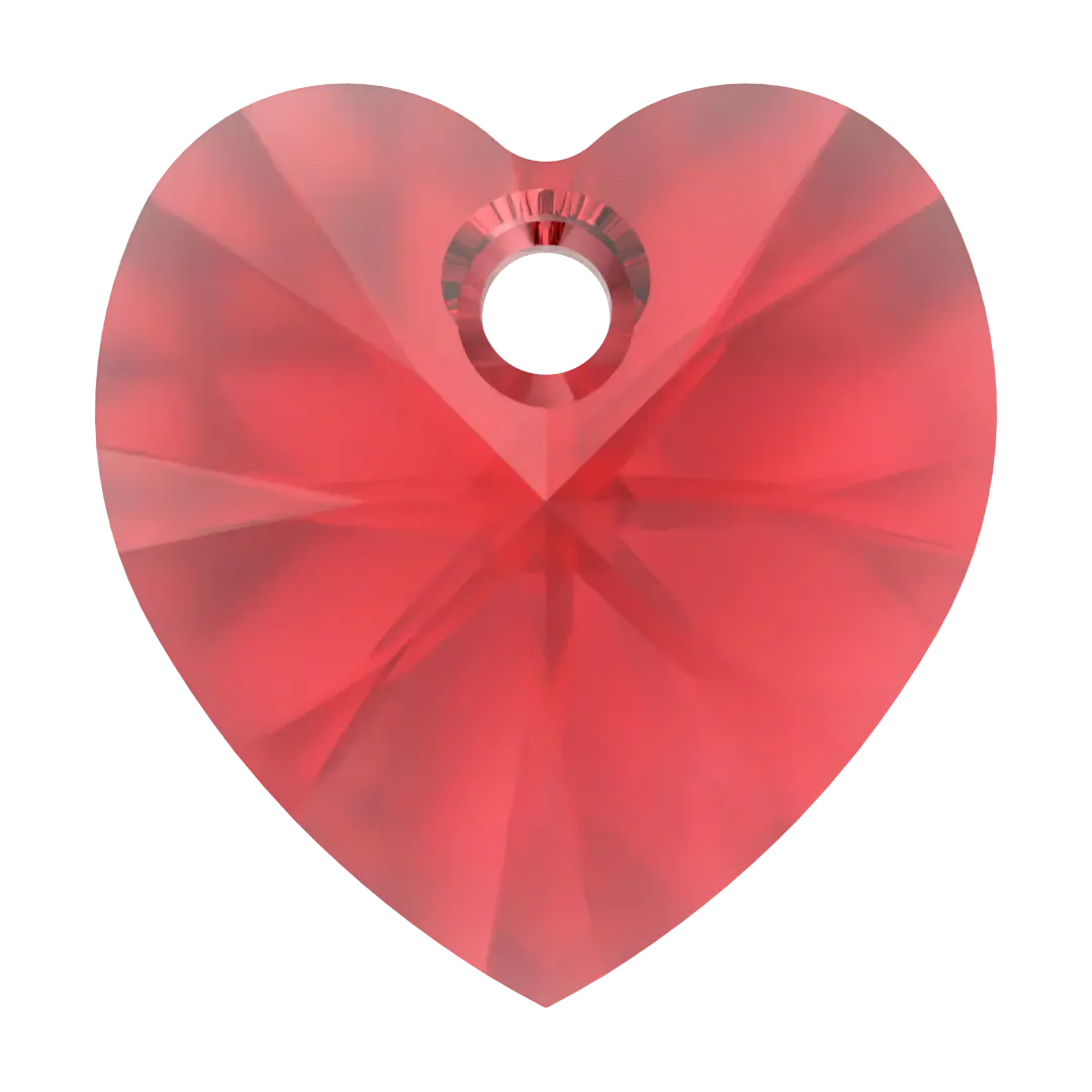 Swarovski Pendants Xilion Heart (6228) Light Siam - Bluestreak Crystals