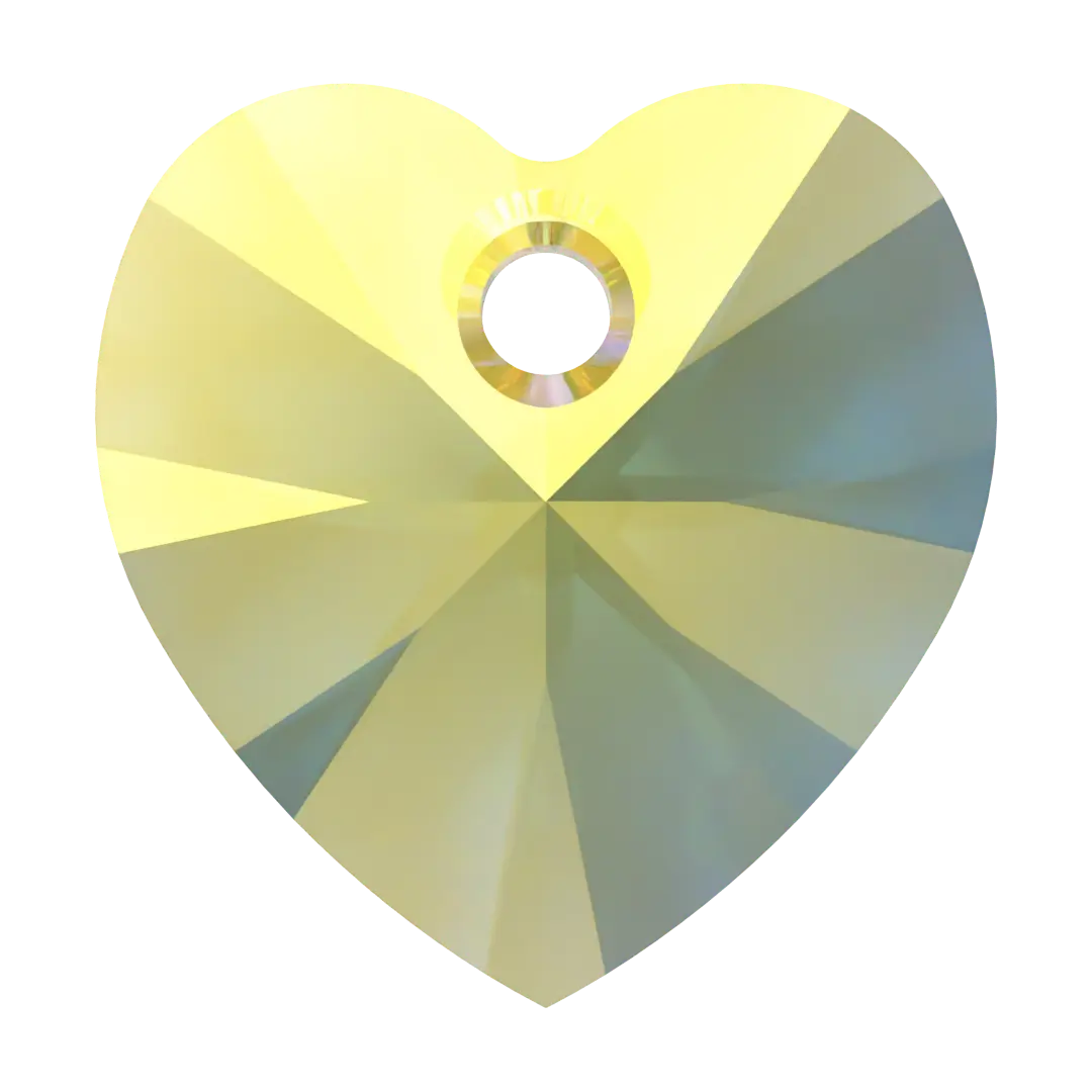 Swarovski Pendants Xilion Heart (6228) Light Topaz AB - Bluestreak Crystals