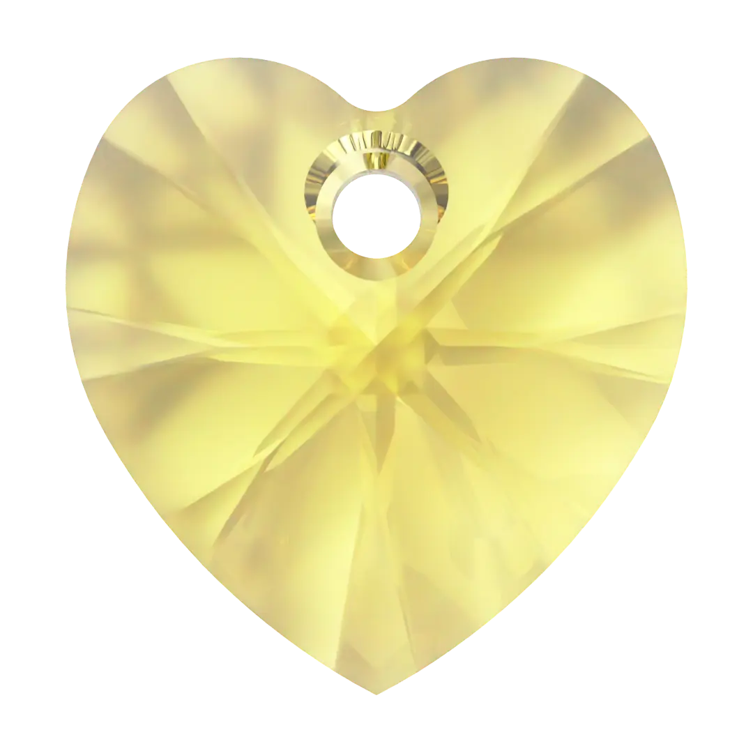 Swarovski Pendants Xilion Heart (6228) Light Topaz - Bluestreak Crystals