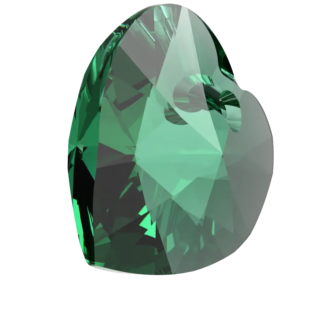 Serinity Pendants Heart (6228) Majestic Green - Bluestreak Crystals