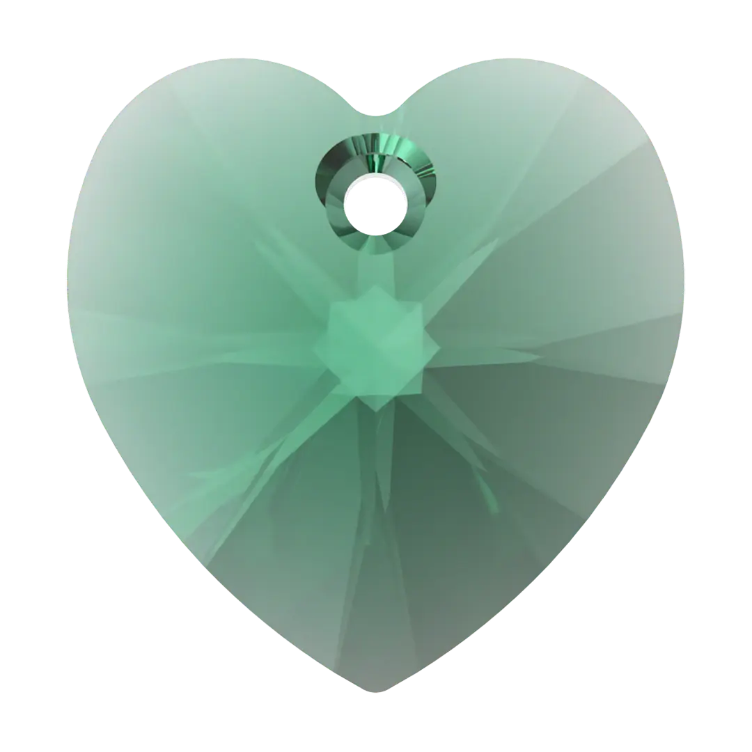 Serinity Pendants Heart (6228) Majestic Green - Bluestreak Crystals