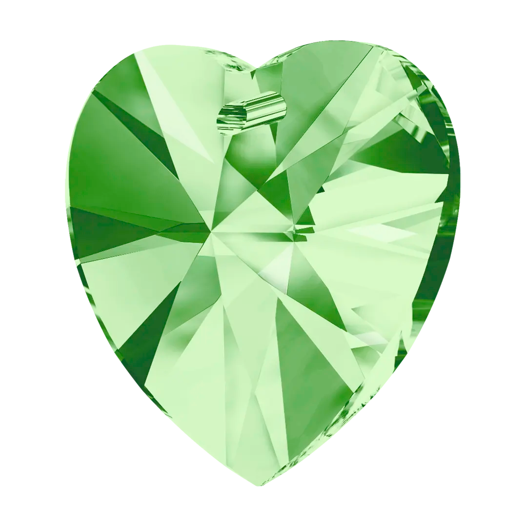 Swarovski Pendants Xilion Heart (6228) Peridot - Bluestreak Crystals