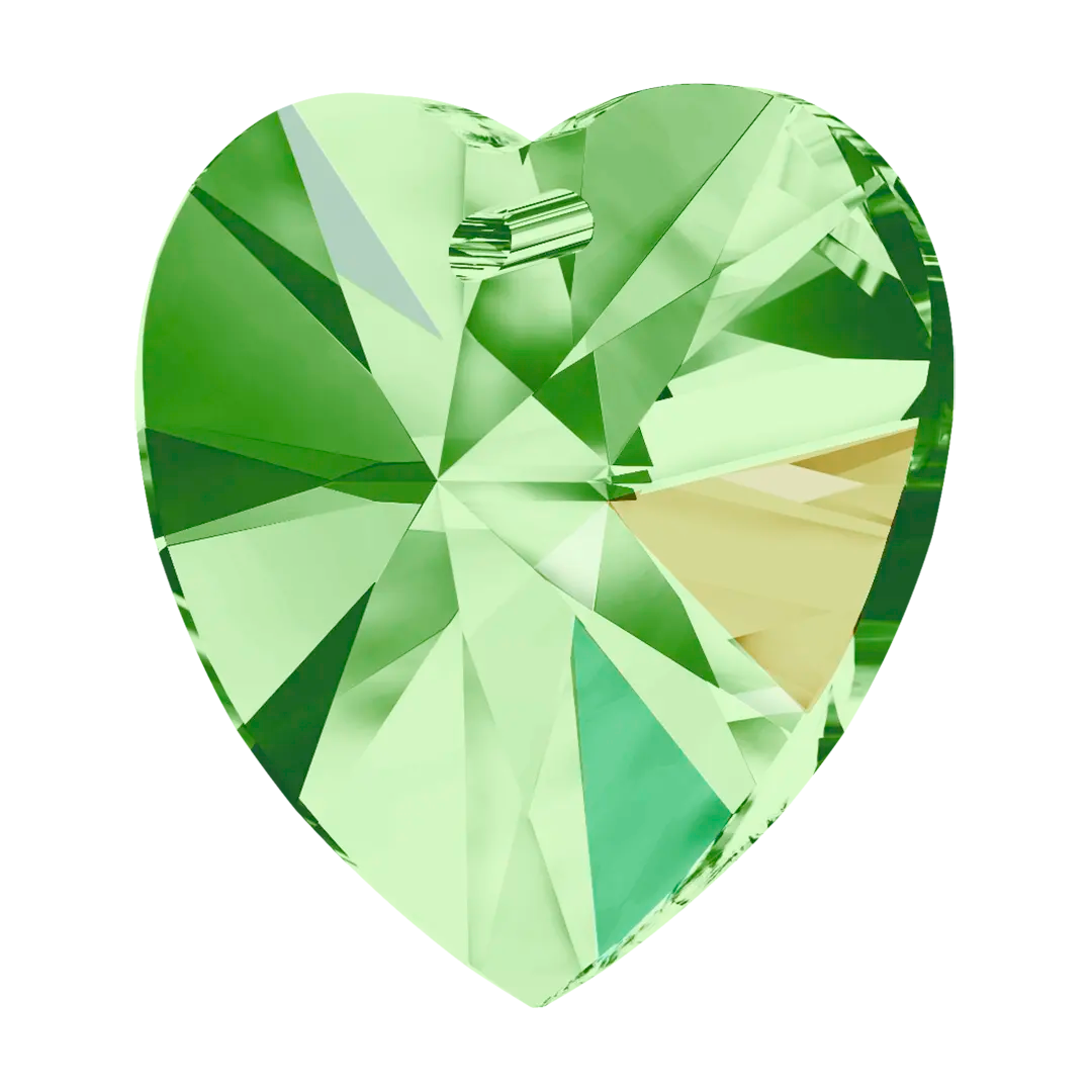 Swarovski Pendants Xilion Heart (6228) Peridot AB - Bluestreak Crystals