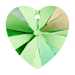 Swarovski Pendants Xilion Heart (6228) Peridot AB - Bluestreak Crystals