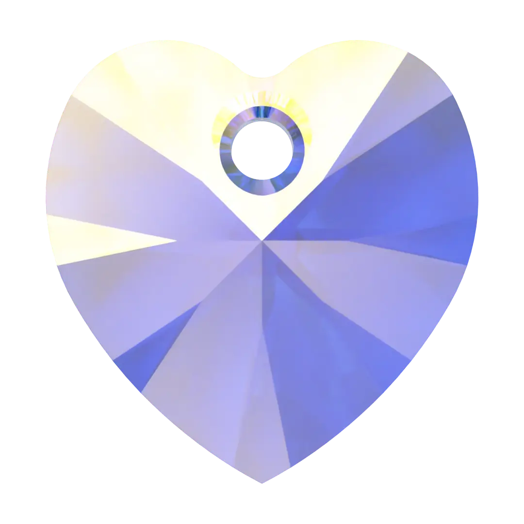 Swarovski Pendants Xilion Heart (6228) Sapphire AB - Bluestreak Crystals