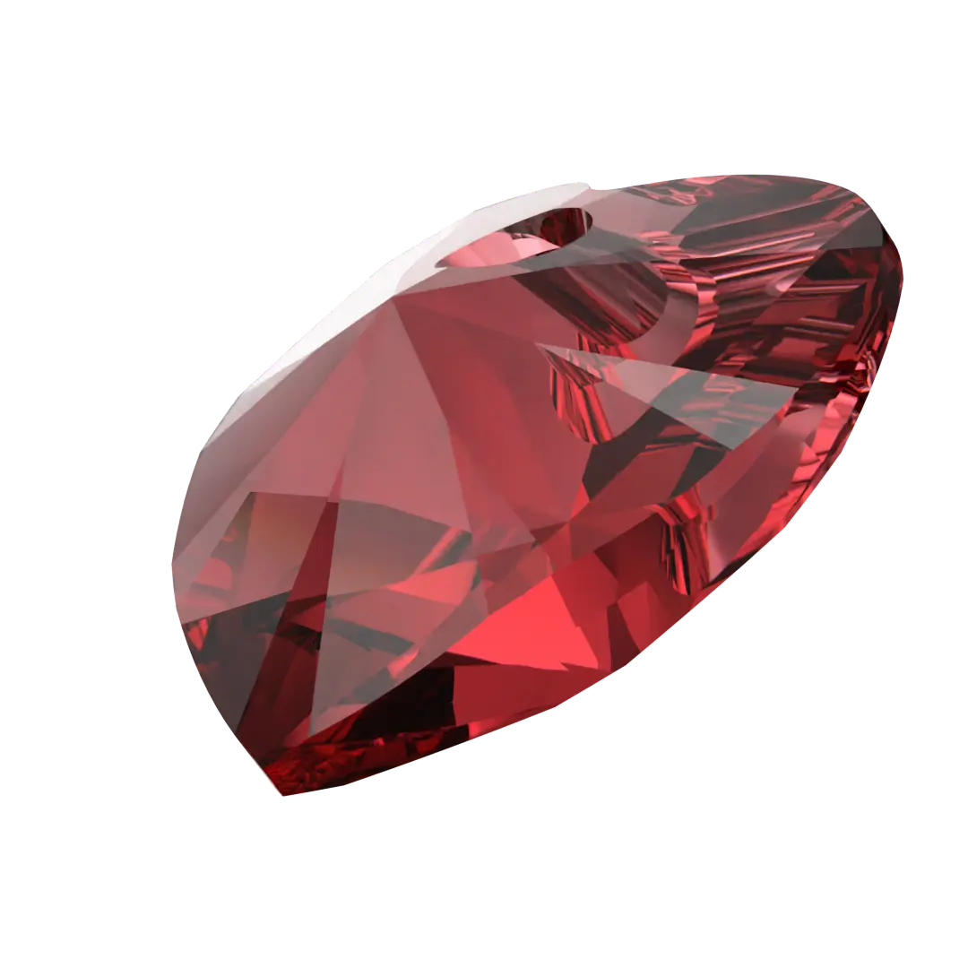 Swarovski Pendants Xilion Heart (6228) Scarlet - Bluestreak Crystals