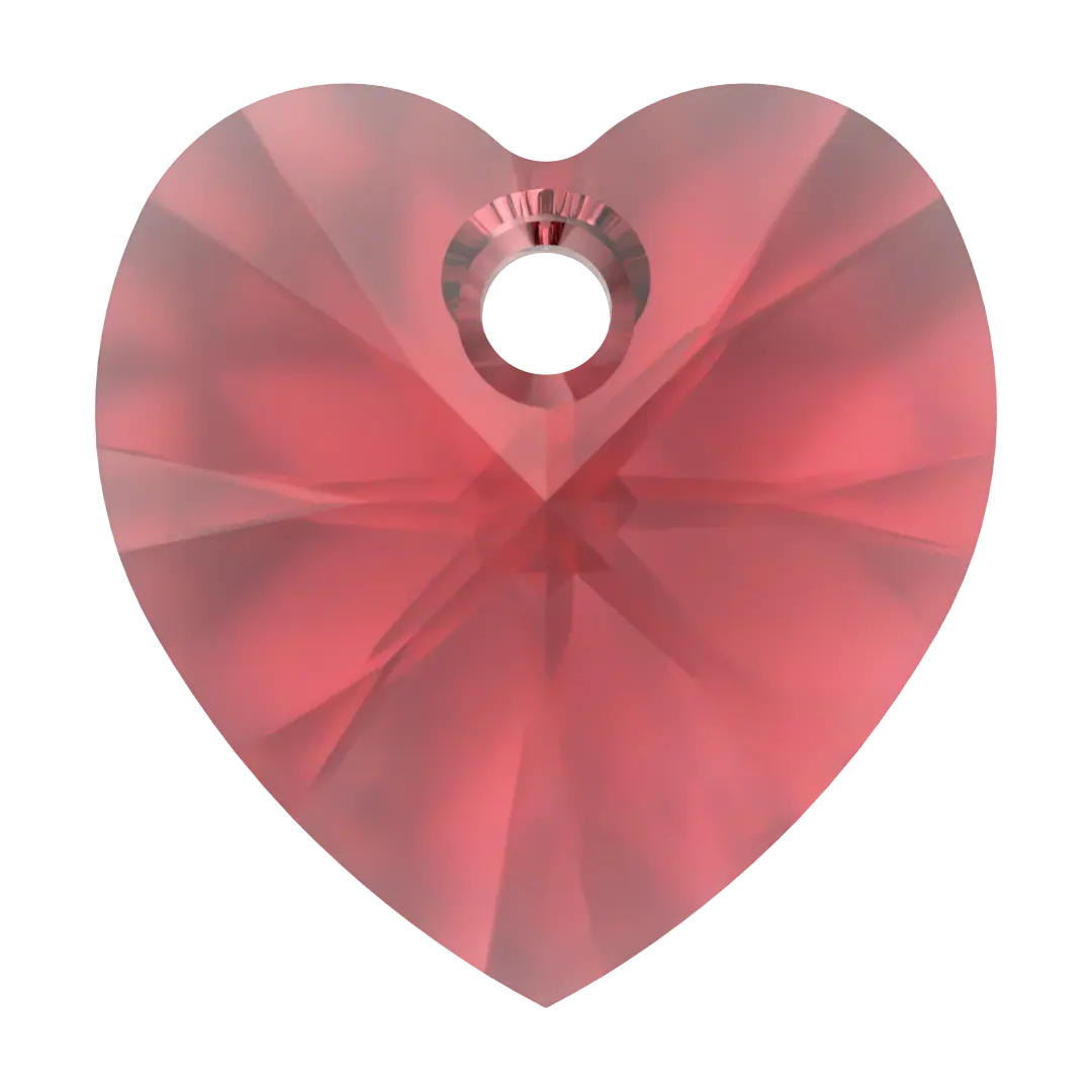 Swarovski Pendants Xilion Heart (6228) Scarlet - Bluestreak Crystals