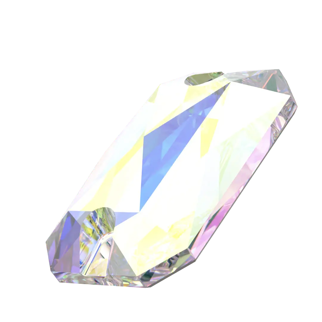 Serinity Sew On Crystals Emerald Cut (3252) Crystal AB - Bluestreak Crystals