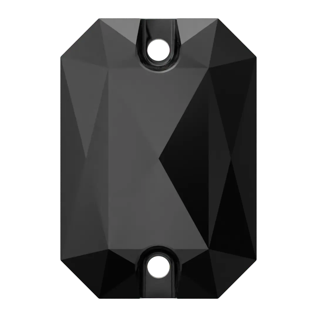 Serinity Sew On Crystals Emerald Cut (3252) Jet UNFOILED - Bluestreak Crystals