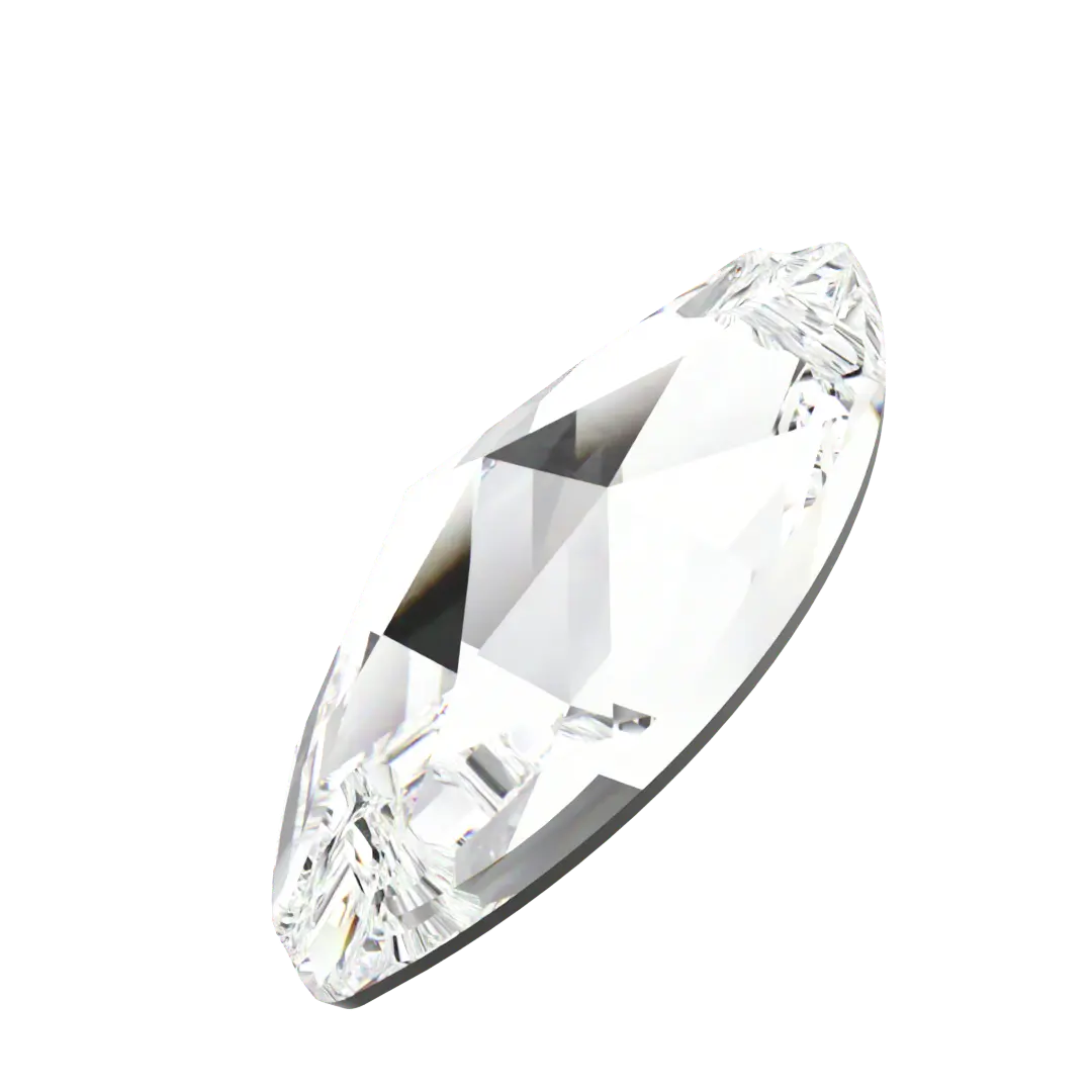 Swarovski Sew On Crystals Navette (3223) Crystal - Bluestreak Crystals