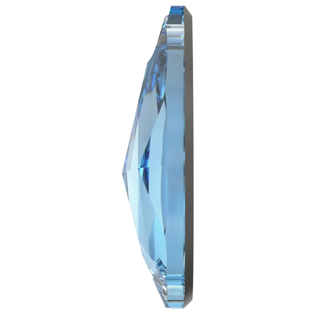 Swarovski Sew On Crystals Peardrop (3230) Aquamarine - Bluestreak Crystals