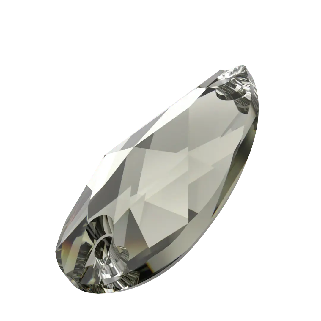 Swarovski Sew On Crystals Peardrop (3230) Black Diamond - Bluestreak Crystals