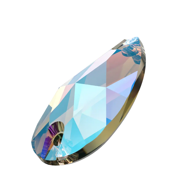 Swarovski Sew On Crystals Peardrop (3230) Black Diamond Shimmer - Bluestreak Crystals