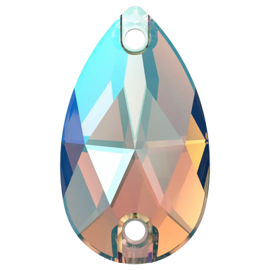Swarovski Sew On Crystals Peardrop (3230) Black Diamond Shimmer - Bluestreak Crystals