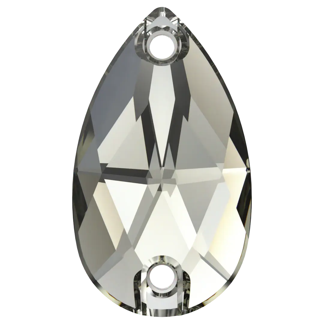 Swarovski Sew On Crystals Peardrop (3230) Black Diamond - Bluestreak Crystals