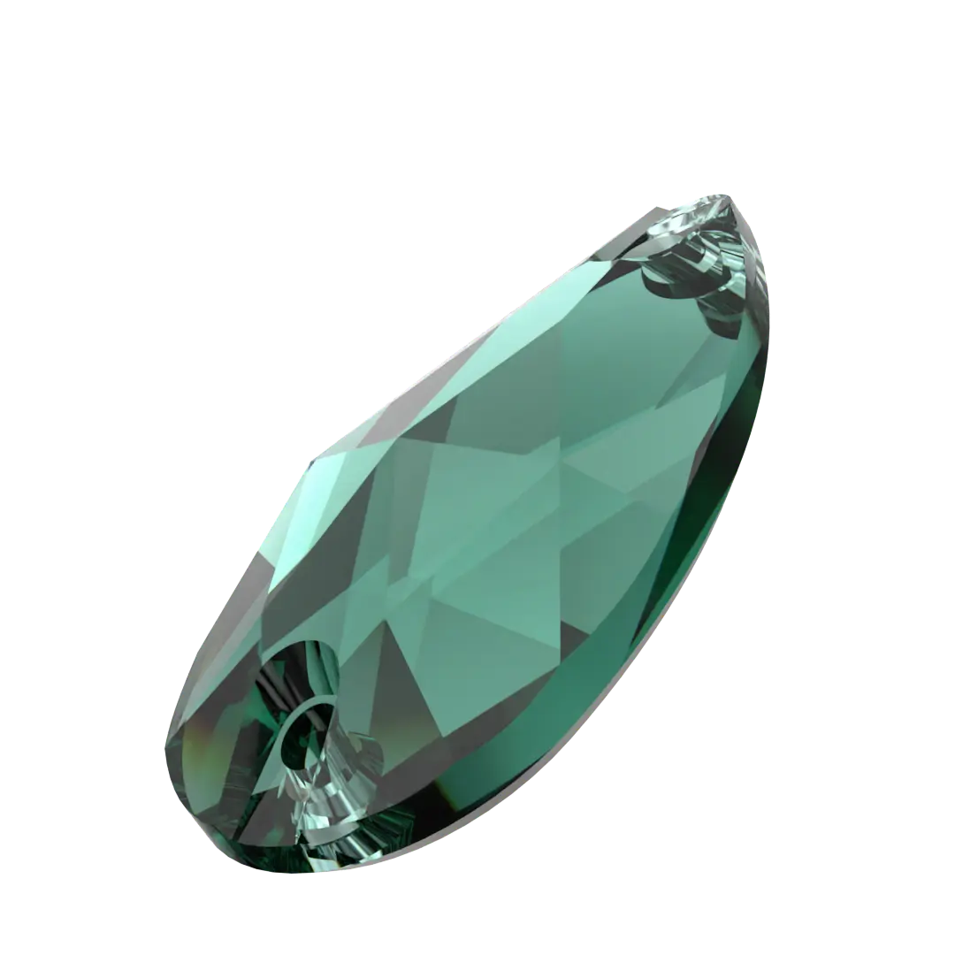 Swarovski Sew On Crystals Peardrop (3230) Emerald - Bluestreak Crystals