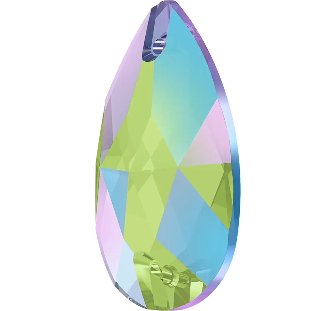 Swarovski Sew On Crystals Peardrop (3230) Erinite Shimmer - Bluestreak Crystals