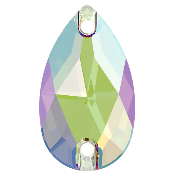 Swarovski Sew On Crystals Peardrop (3230) Erinite Shimmer - Bluestreak Crystals