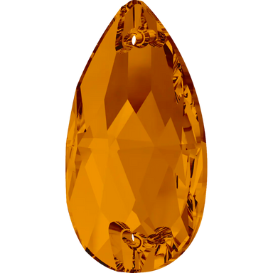 Swarovski Sew On Crystals Peardrop (3230) Light Amber - Bluestreak Crystals