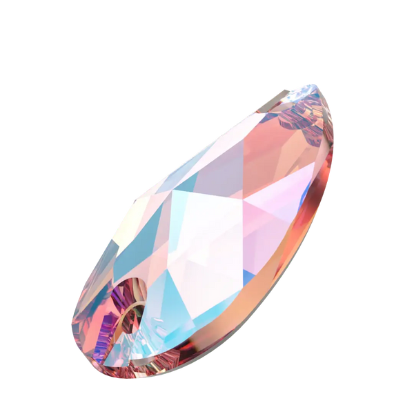 Swarovski Sew On Crystals Peardrop (3230) Light Rose Shimmer - Bluestreak Crystals
