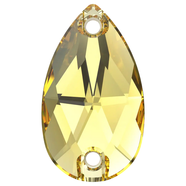 Swarovski Sew On Crystals Peardrop (3230) Light Topaz - Bluestreak Crystals