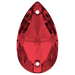 Swarovski Sew On Crystals Peardrop (3230) Scarlet - Bluestreak Crystals