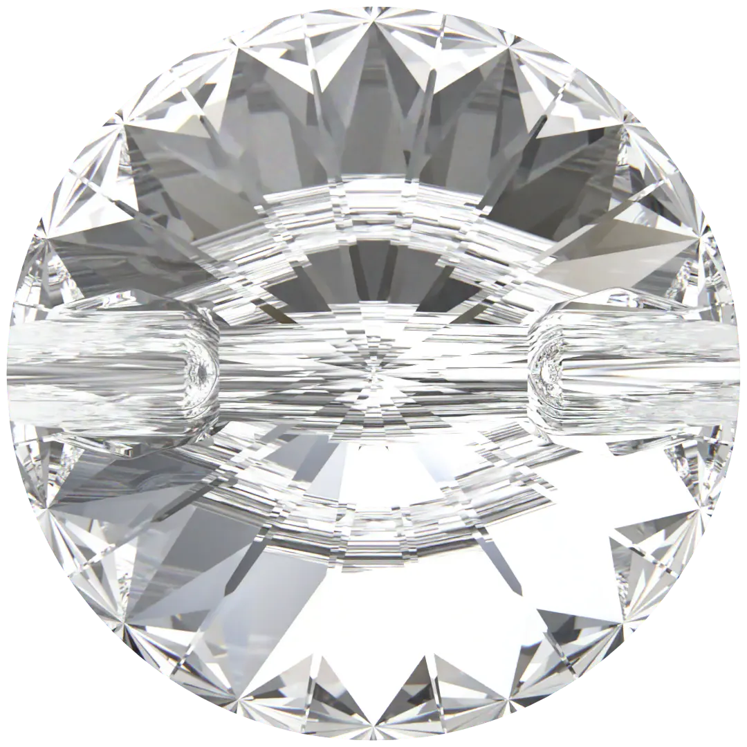 Swarovski Sew On Crystals Rivoli Button (3015) Crystal - Bluestreak Crystals