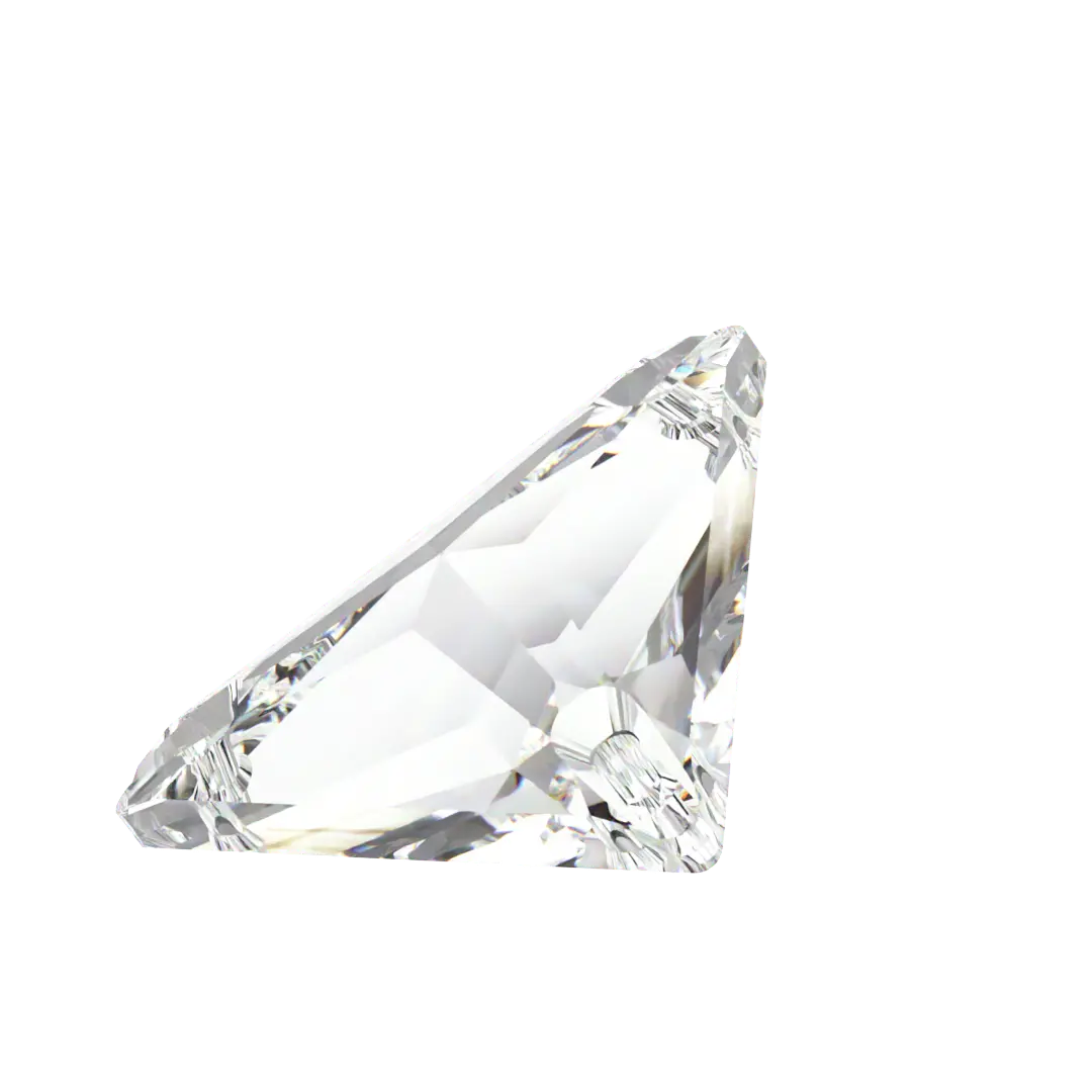 Swarovski Sew On Crystals Triangle (3270) Crystal - Bluestreak Crystals