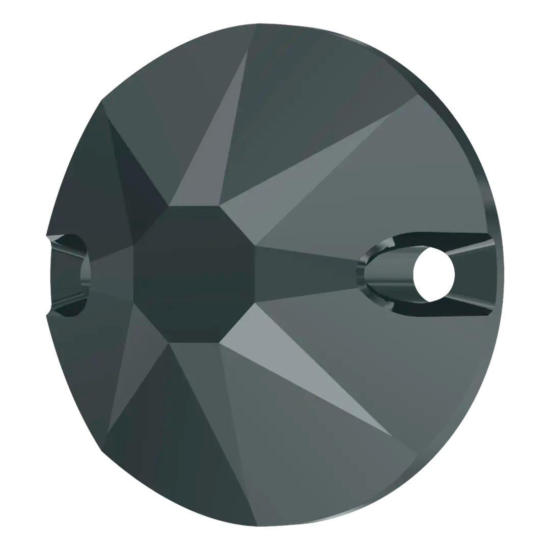 Swarovski Sew On Crystals Xirius (3288) Jet Hematite UNFOILED - Bluestreak Crystals