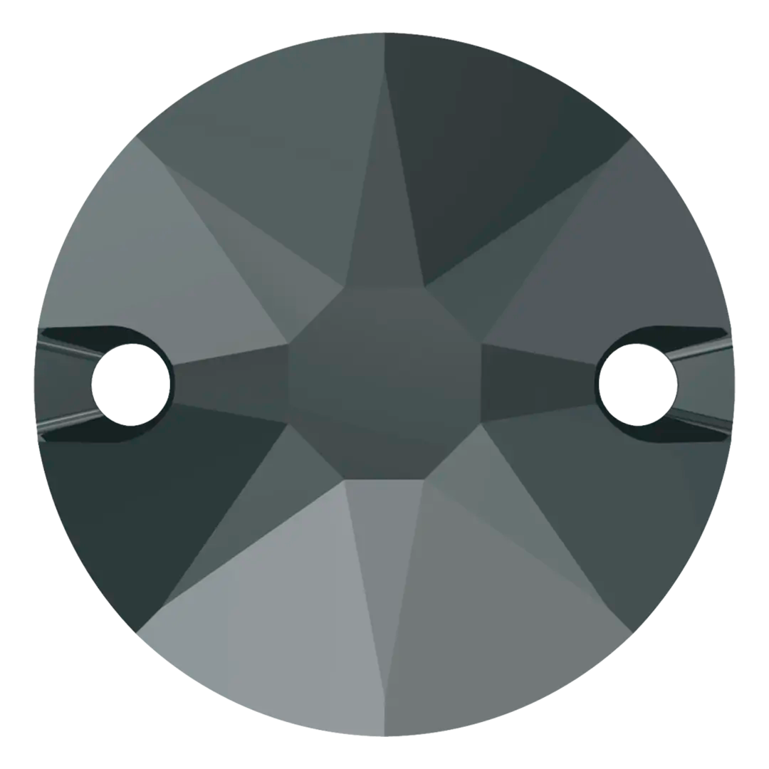 Swarovski Sew On Crystals Xirius (3288) Jet Hematite UNFOILED - Bluestreak Crystals