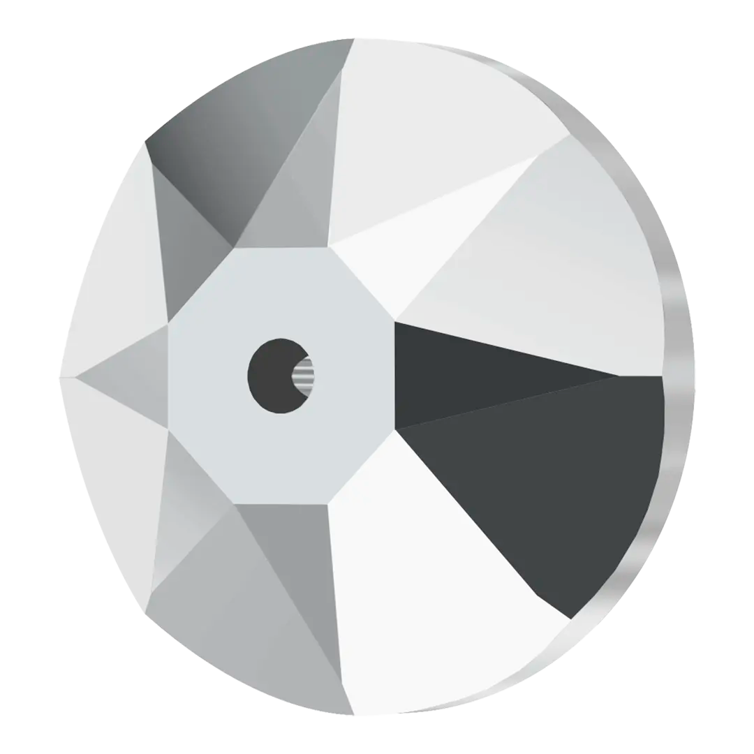 Swarovski Sew On Crystals Xirius Lochrose (3188) Crystal Light Chrome - Bluestreak Crystals