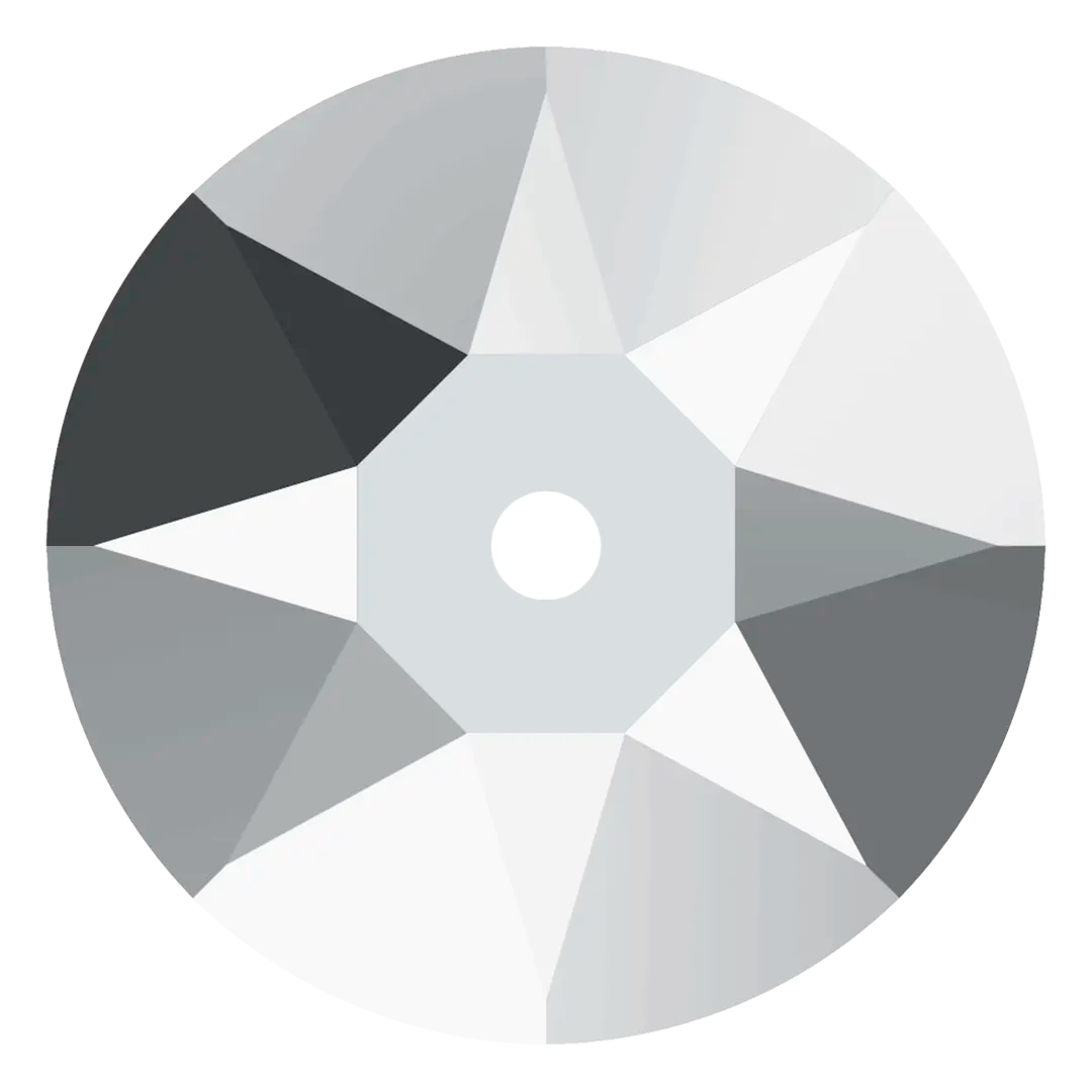 Swarovski Sew On Crystals Xirius Lochrose (3188) Crystal Light Chrome - Bluestreak Crystals