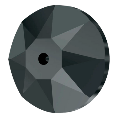 Swarovski Sew On Crystals Xirius Lochrose (3188) Jet Hematite UNFOILED - Bluestreak Crystals