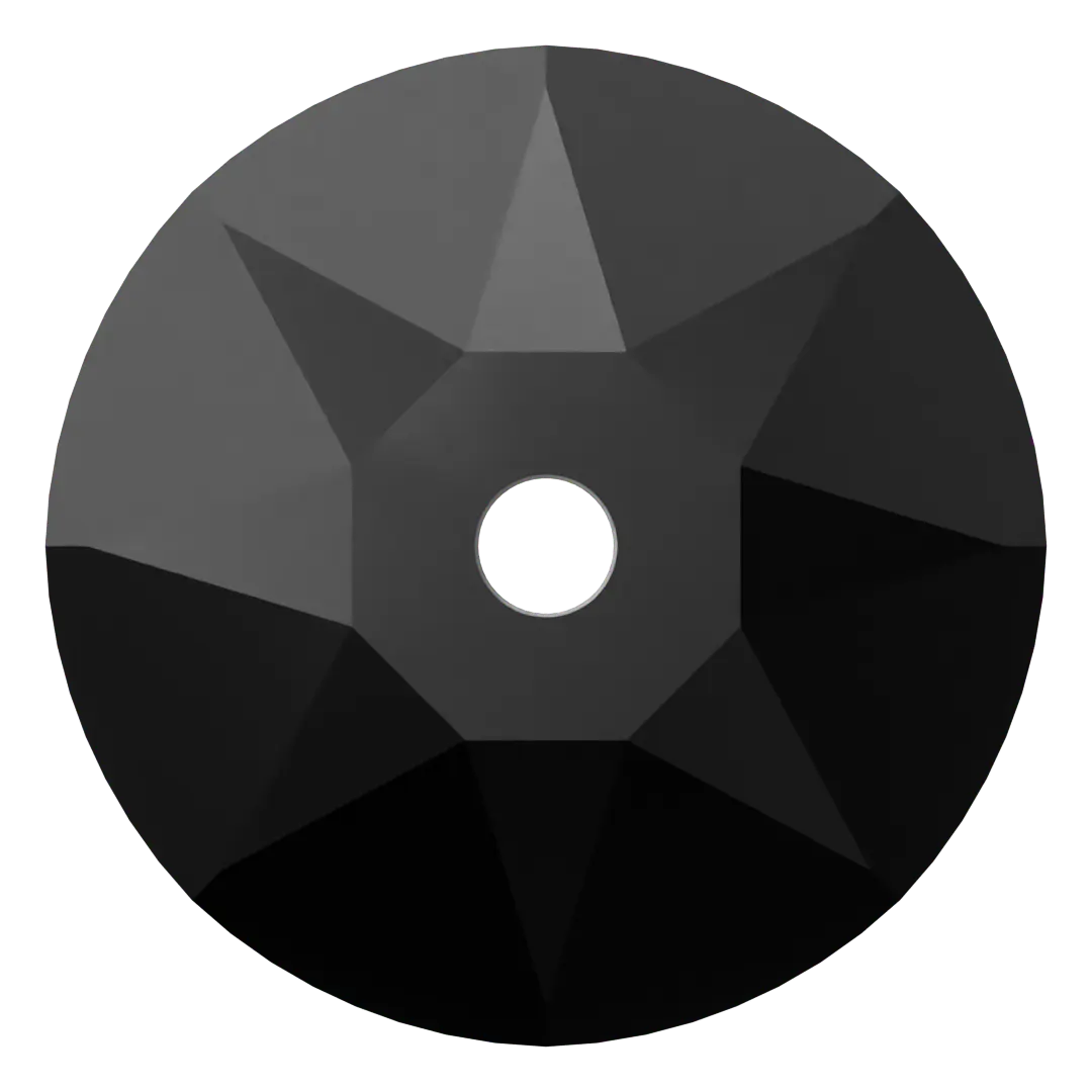 Swarovski Sew On Crystals Xirius Lochrose (3188) Jet UNFOILED - Bluestreak Crystals