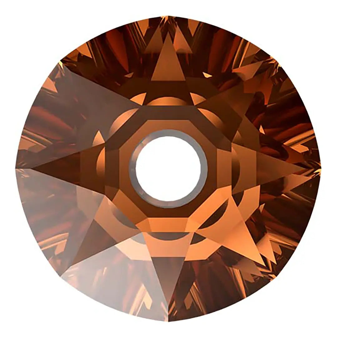 Swarovski Sew On Crystals Xirius Lochrose (3188) Smoked Amber - Bluestreak Crystals