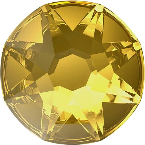 Serinity Hotfix Flat Back Crystals  (2000, 2038 & 2078) Golden Topaz