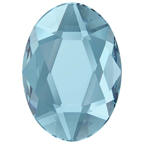 Serinity Hotfix Flat Back Crystals  Oval (2603) Aquamarine